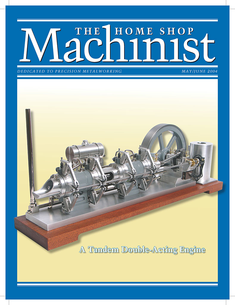 Doug’s Snow engine on the cover of The Home Shop Machinist magazine. 