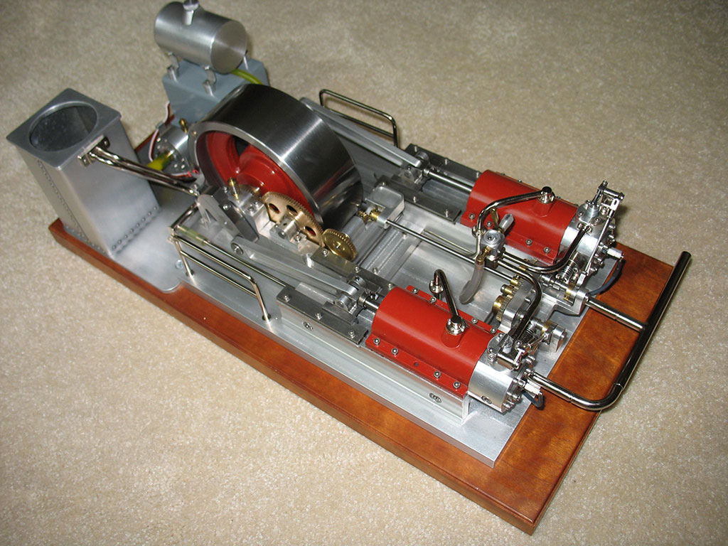 Doug's two-cylinder Miller engine.