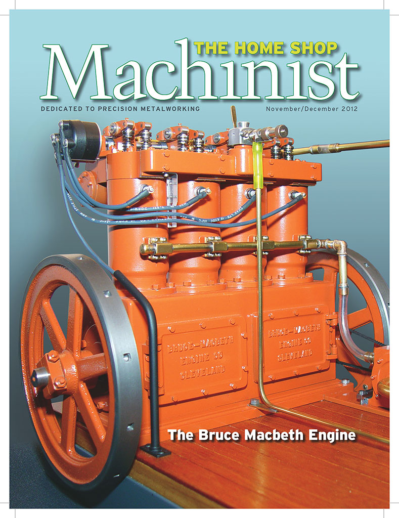 Doug's 1/10 scale Bruce Macbeth on the cover of The Home Shop Machinist. 