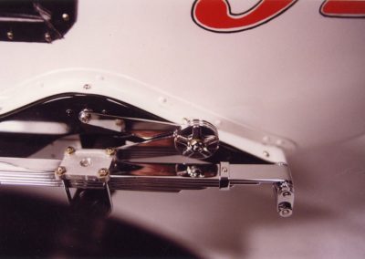 A detail from the #32 Miller Sprint car.