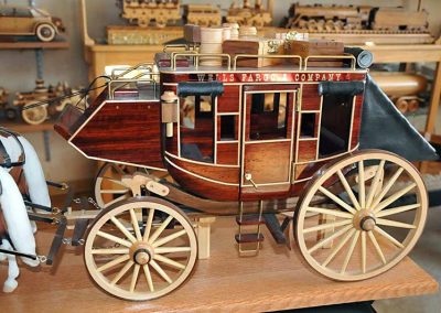 Mr. Reznik’s model of a Wells Fargo stagecoach