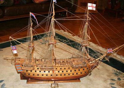 Sunia built this model of the famous HMS Victory.