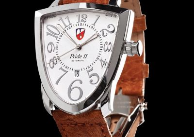 The Pride II watch with white face.