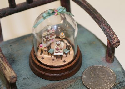 This tiny bakery was made by Nell Corkin, and now resides in the collection of Jackie Hoefert.
