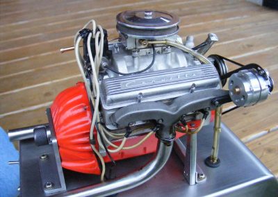 Jim’s 1/6 scale running Chevy 327 engine.