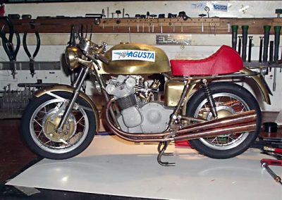 The MV Agusta before final completion.