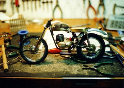 Pere’s unfinished 1/6 scale Bultaco Sherpa.