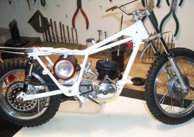 Pere's 1/5 scale Montesa Cappra nearing completion.