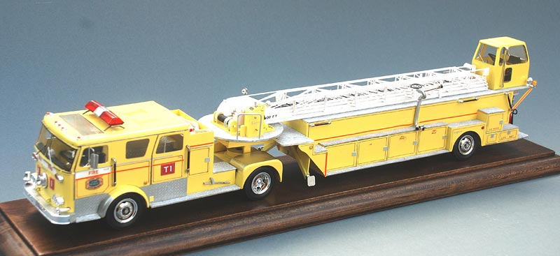 Tom’s 1973 Seagrave 100' tractor-trailer aerial truck for the Luna Beach FD. 