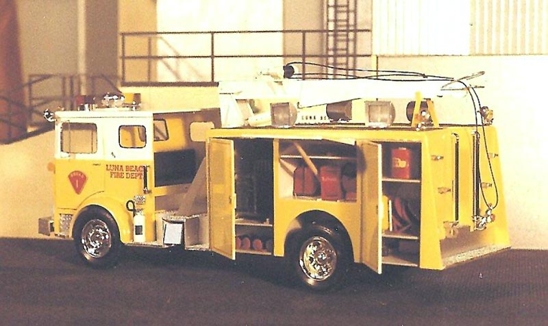 The mythical Luna Beach FD also includes this 1974 Mack MB rescue truck with crane.