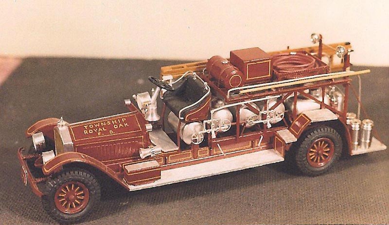 Tom's scale model 1925 American LaFrance chemical truck.