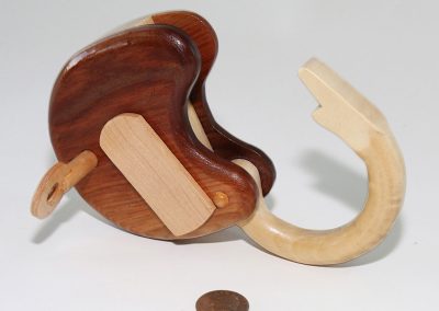This project duplicates the function of a key-locked padlock in wood.