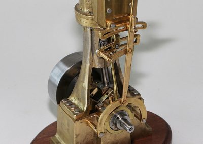 An eight-pound “Baby” steam engine made by Birk.