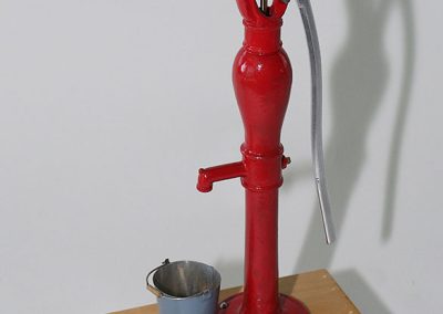 Birk’s scale model hand operated water pump.