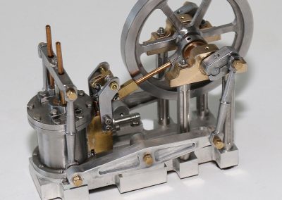 Birk made this model of the steam engine used on the Eric Nordevall.