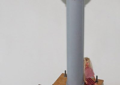 Birk's scale model Van de Graaf generator.