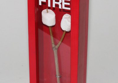 Entitled “Fire Code,” Birk developed this tongue-in-cheek emergency device to be used in case of fire.