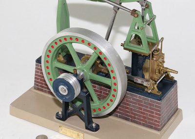 This Grasshopper steam engine get its name from the beam that goes up and down to drive the flywheel.