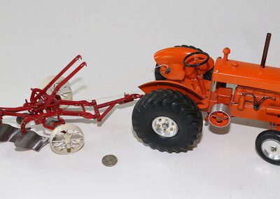 Birk’s scale model tractor and plow.