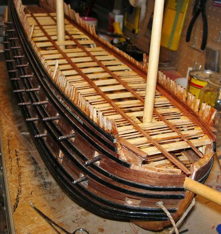 Progress on the 1/50 scale Vasa hull.