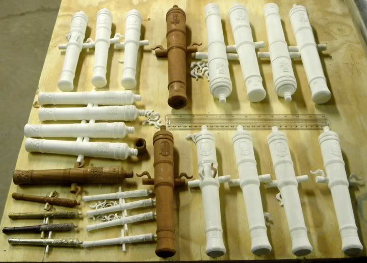 Early progress on the 1/10 scale cannons for the Vasa Museum model. 