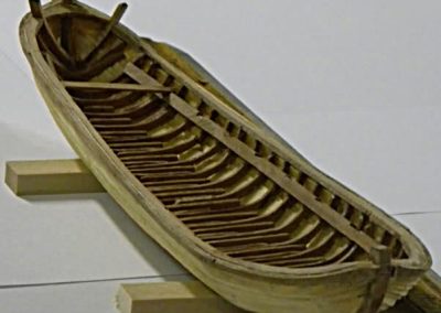 Constuction of the 1/50 scale Vasa longboat.