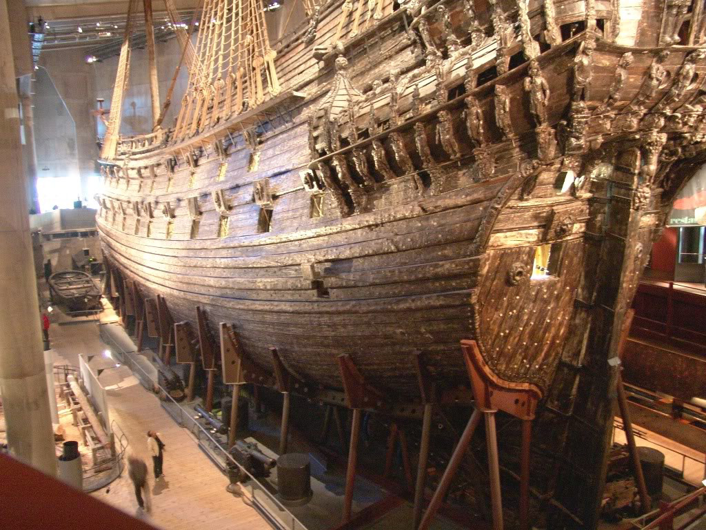 The original Vasa warship after restoration. 