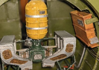 Another look at the ball turret frame in the B-17G fuselage.