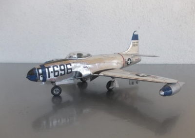 Among Martin's other scratch-built scale model aircraft is this 1/48 Scale F-80 Shooting Star.