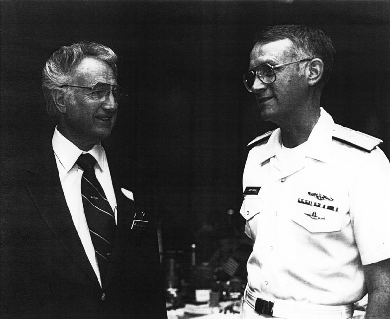 Bill with Admiral Larry Marsh at an event.