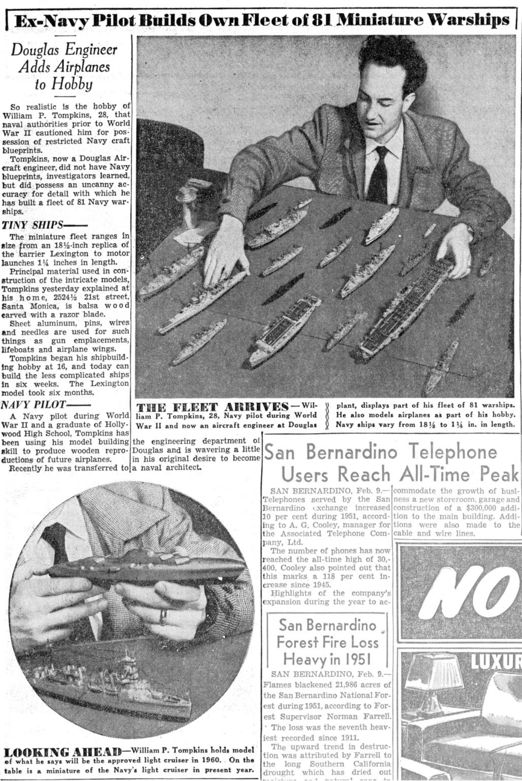 A 1953 article on Bill by the LA Examiner.