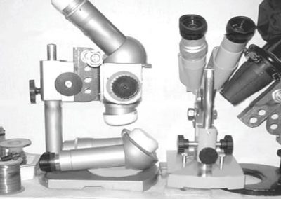 Some of the magnification tools that Mr. Xu uses.