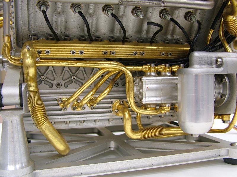 A close-up detail of the finished Deltic engine. 