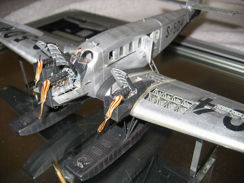A front view of the 1/72 scale Junkers.