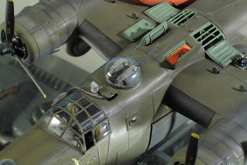 A close-up view of the top of the Liberator model.