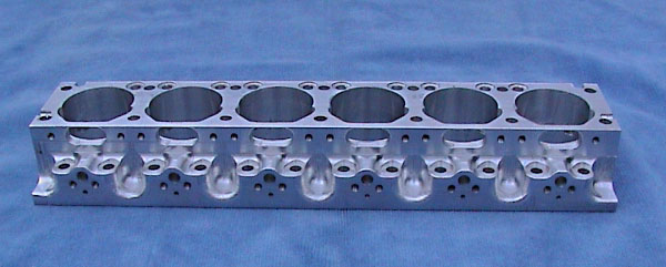 The cylinder block for exhaust end 1. 