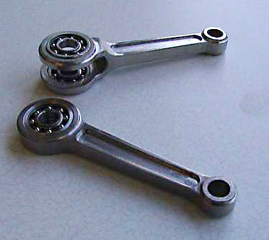 Two small exhaust and inlet connecting rods. 