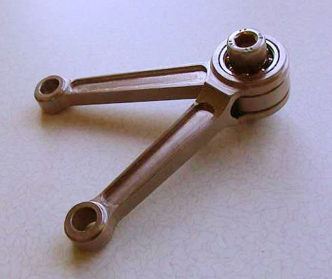 A finished pair of connecting rods. 