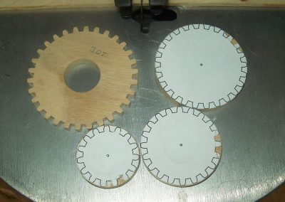 Making drive gears for the traction engine.