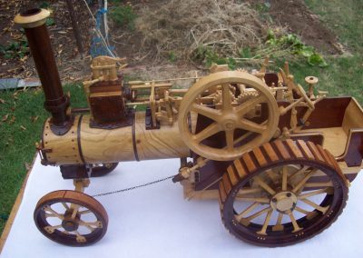 Harold’s finished working wooden traction engine.