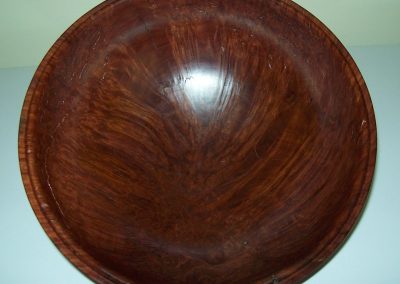 Notice the beautiful figuring of the grain inside the bowl.