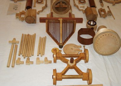 More components for the wooden 4-4-0 locomotive.