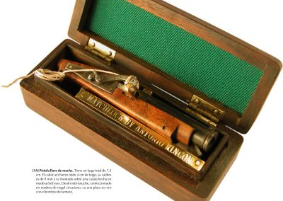 A fine miniature matchlock pistol made by Antonio Rincón.