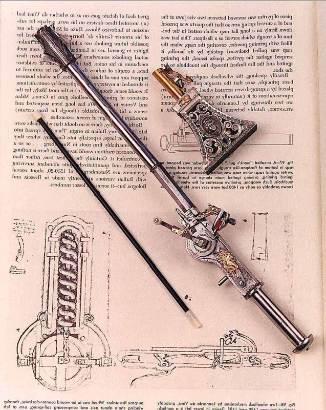 Antonio’s miniature wheel lock pistol combined with a medieval mace.