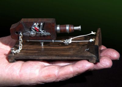 Antonio's miniature of an English spring gun.