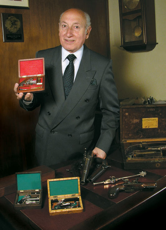Antonio Rincón displays a portion of his collection.