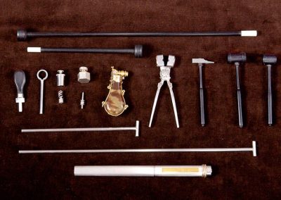 A set of Antonio’s miniature gunsmithing tools. 
