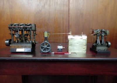 Two scale model engines made by Antonio.