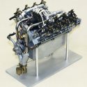 A 1/4 scale model Curtiss OX-5 V8 airplane engine.
