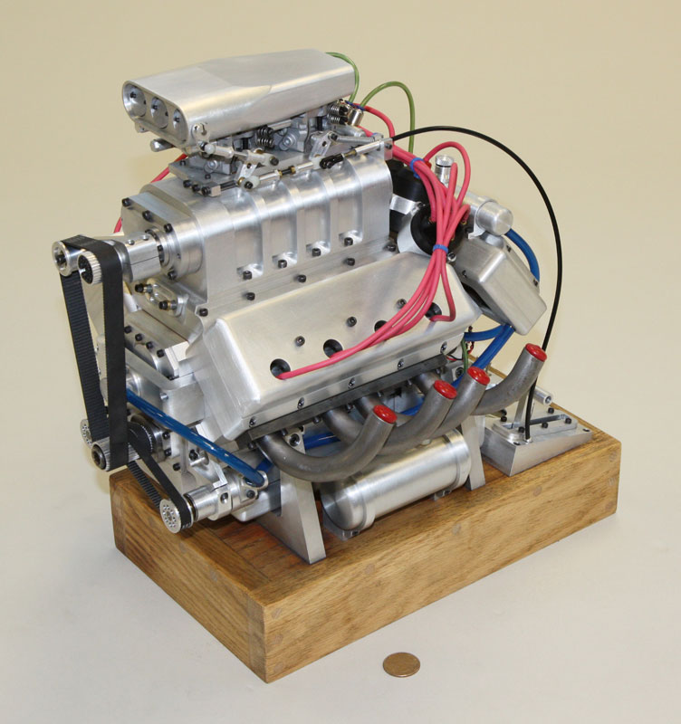 Supercharged V8 Racing Engine